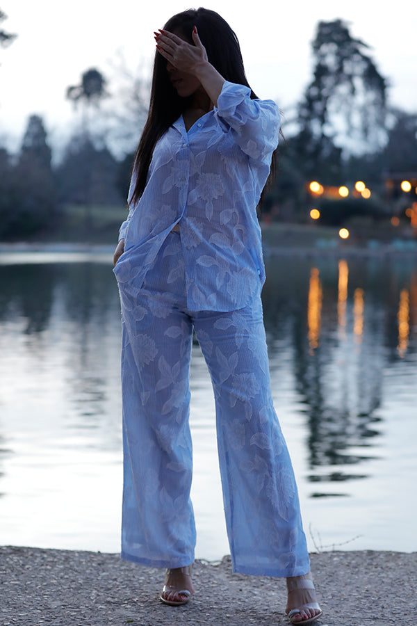 Ensemble chemise et pantalon bleu – quepourelle-shop